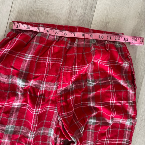 Indiana Univeristy Red Plaid Pajama Pants with Logo - Picture 5 of 7
